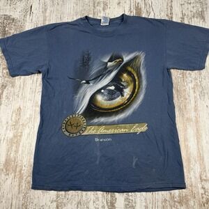 Vintage Eagle Eye Hunting Forest Animal Nature T-Shirt Sz‎ M